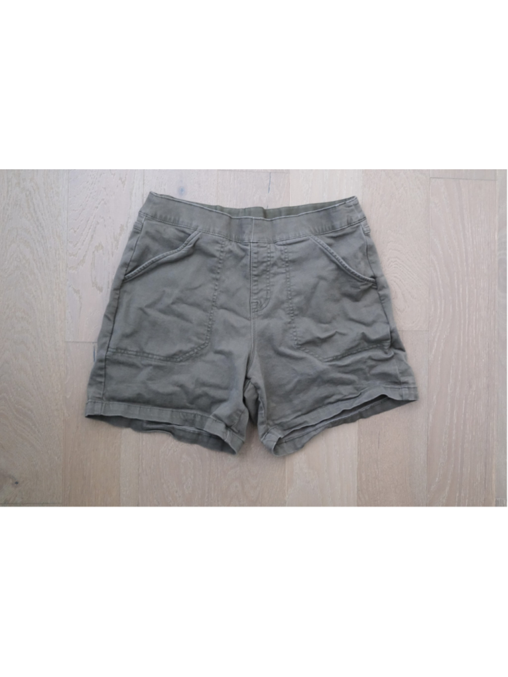 Nautica Jeans Shorts Medium Olive Army Green Patch Utility Gorpcore Stretch